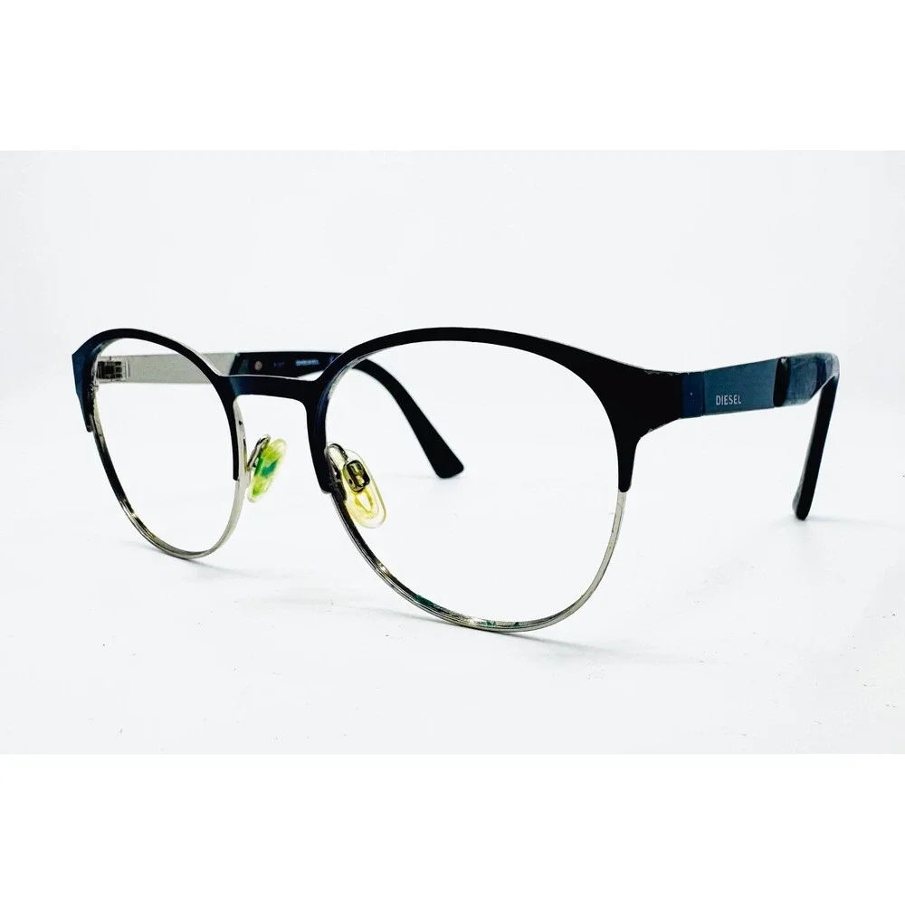 Diesel Eyeglasses Mens Black Round DL5236-3 001 49-19-140